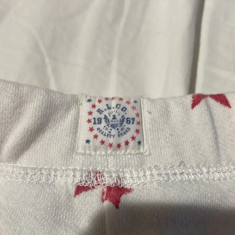 Ralph Lauren 3t cream red star shorts elastic waist nwot French terry new